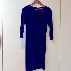 Catherine Malandrino Purple Keyhole Faux Wrap Dress Size 6 NWT